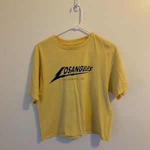 brandy yellow LA crop top